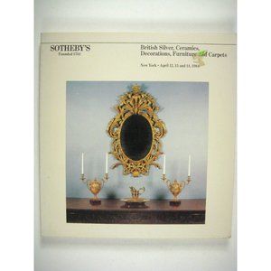 Sotheby's Auction Catalog British Silver Ceramics Decorations Furniture New York